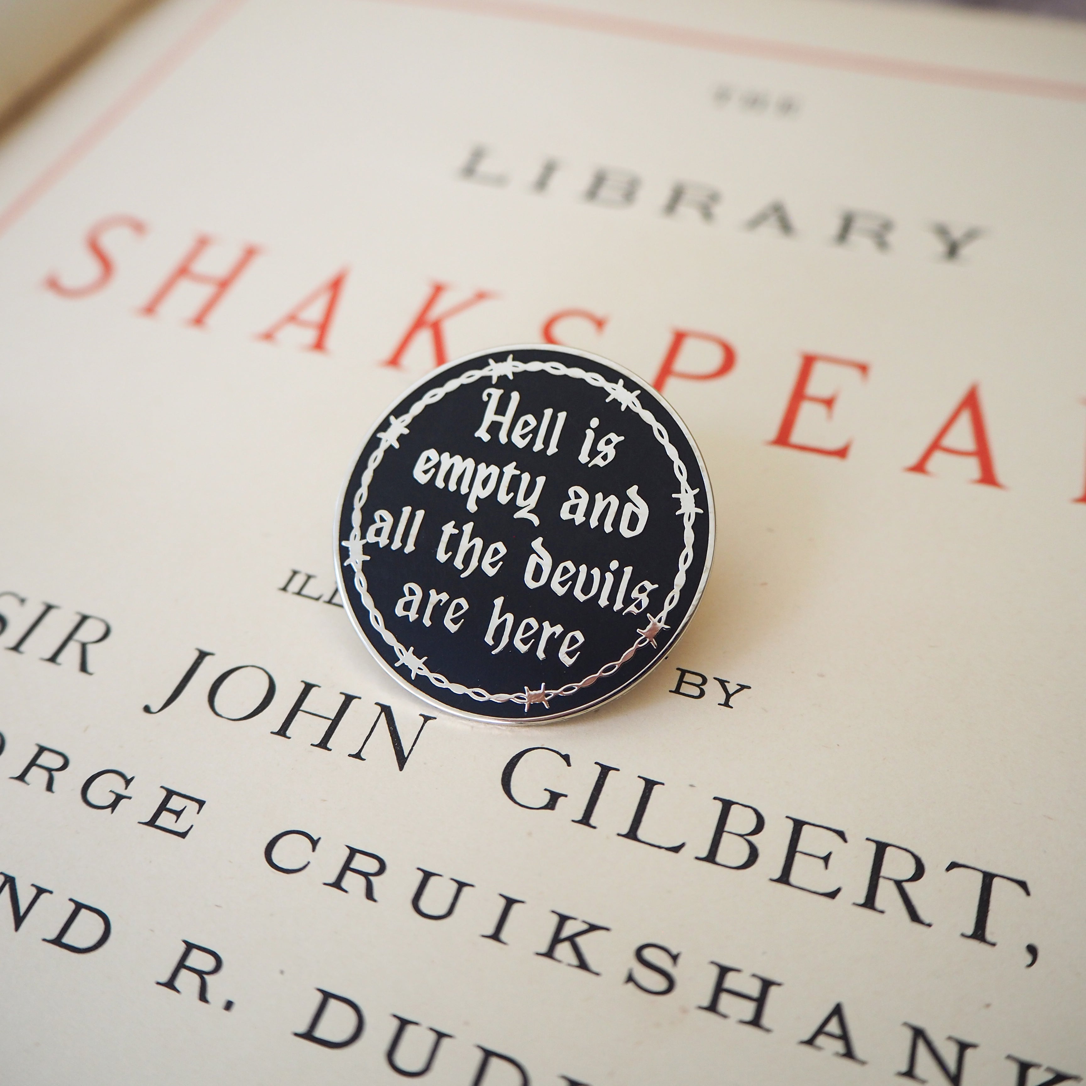 Shakespeare’s Tragedies Enamel Pin Set - Set of Three