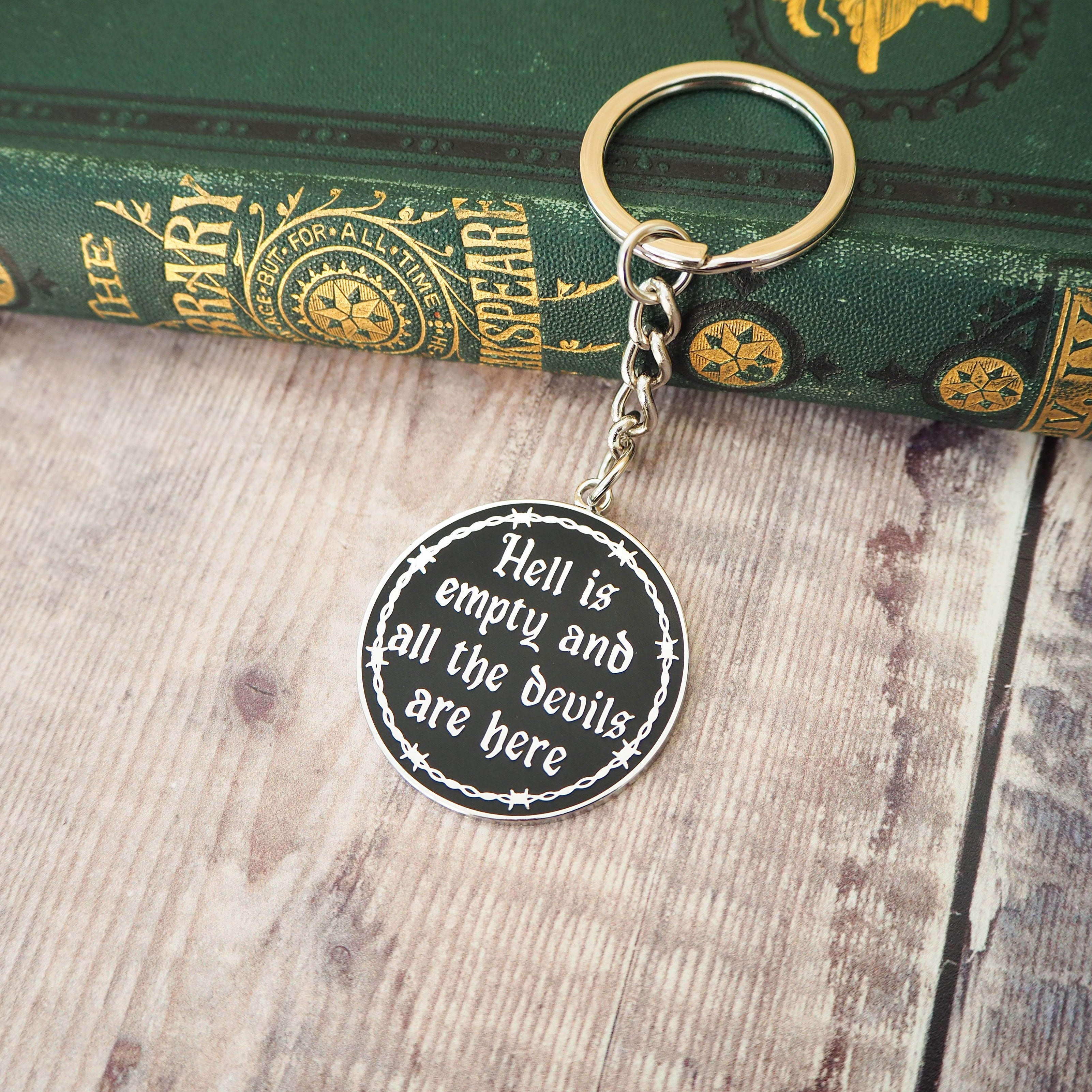 The Tempest ‘Hell Is Empty’ Keyring - Shakespeare’s Tragedies Collection