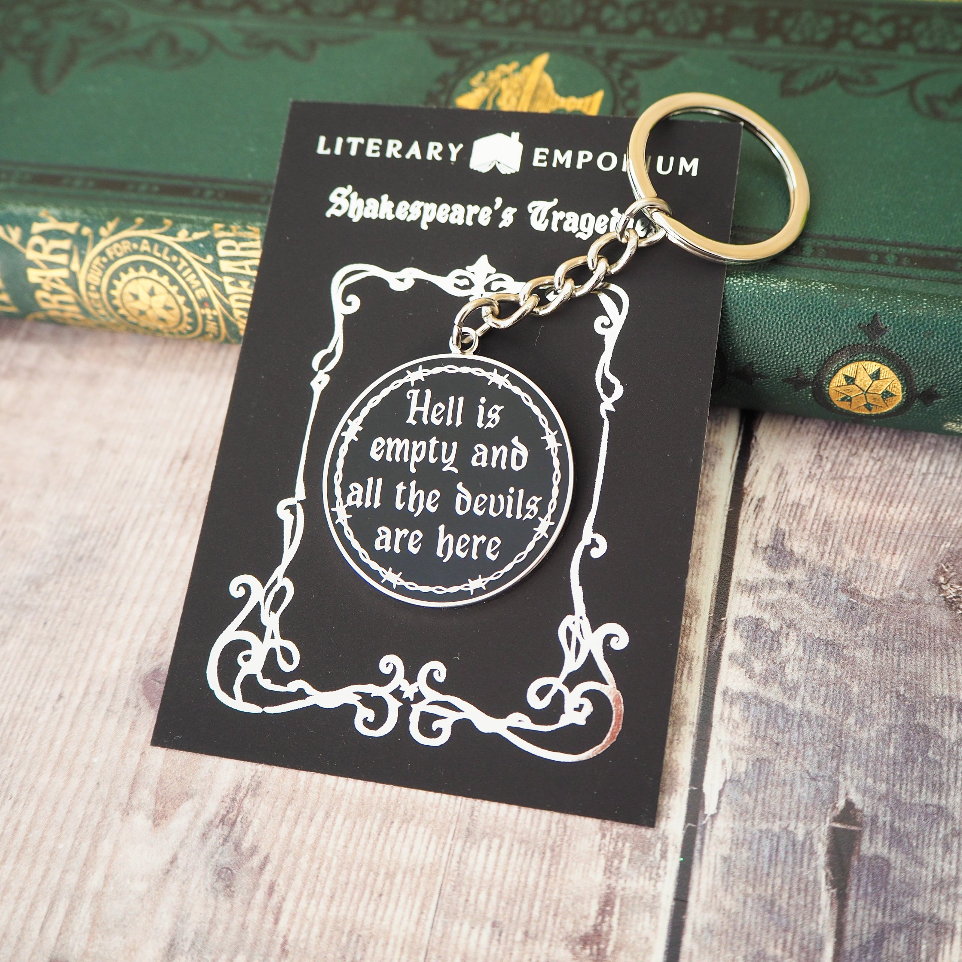 The Tempest ‘Hell Is Empty’ Keyring - Shakespeare’s Tragedies Collection