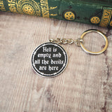 The Tempest ‘Hell Is Empty’ Keyring - Shakespeare’s Tragedies Collection