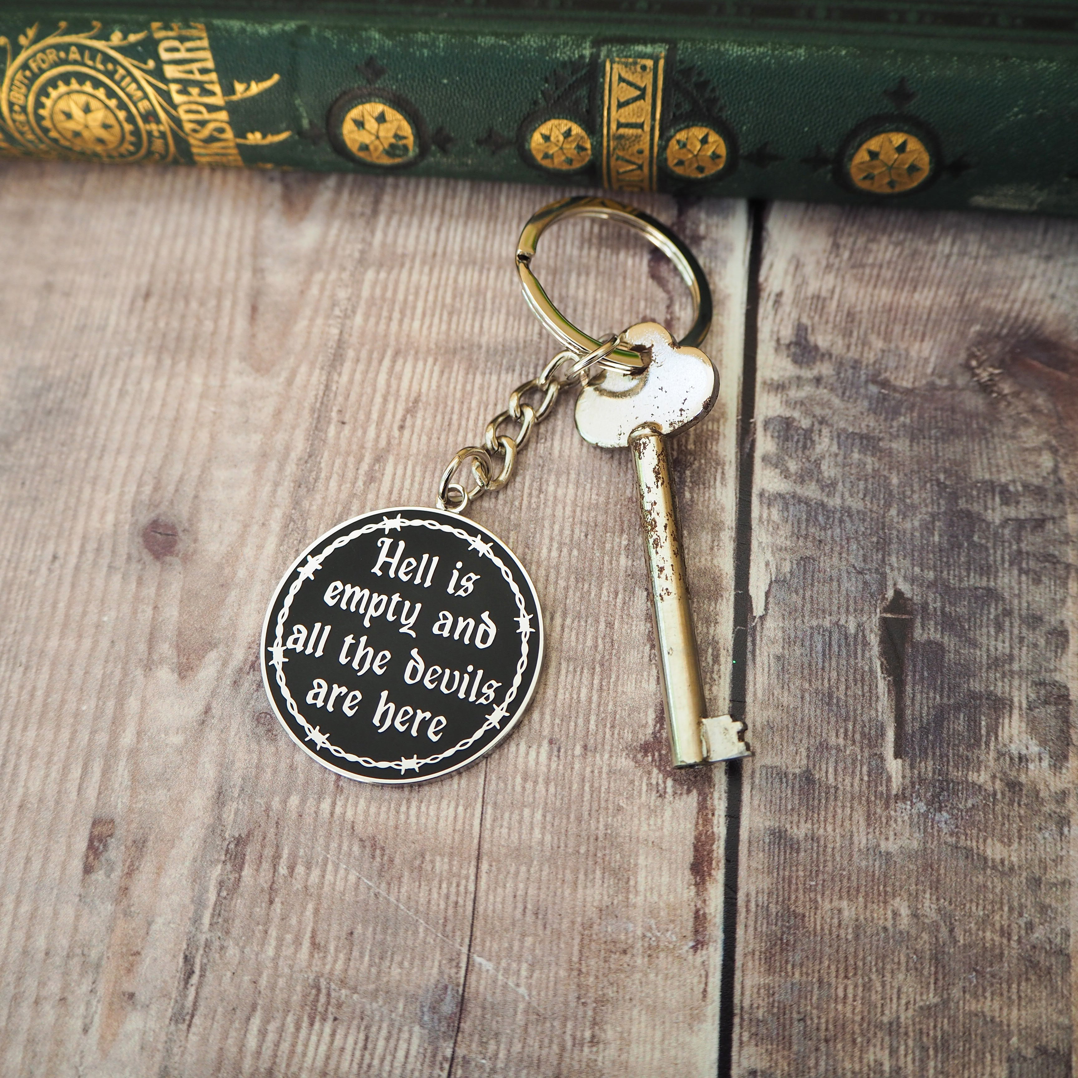 The Tempest ‘Hell Is Empty’ Keyring - Shakespeare’s Tragedies Collection