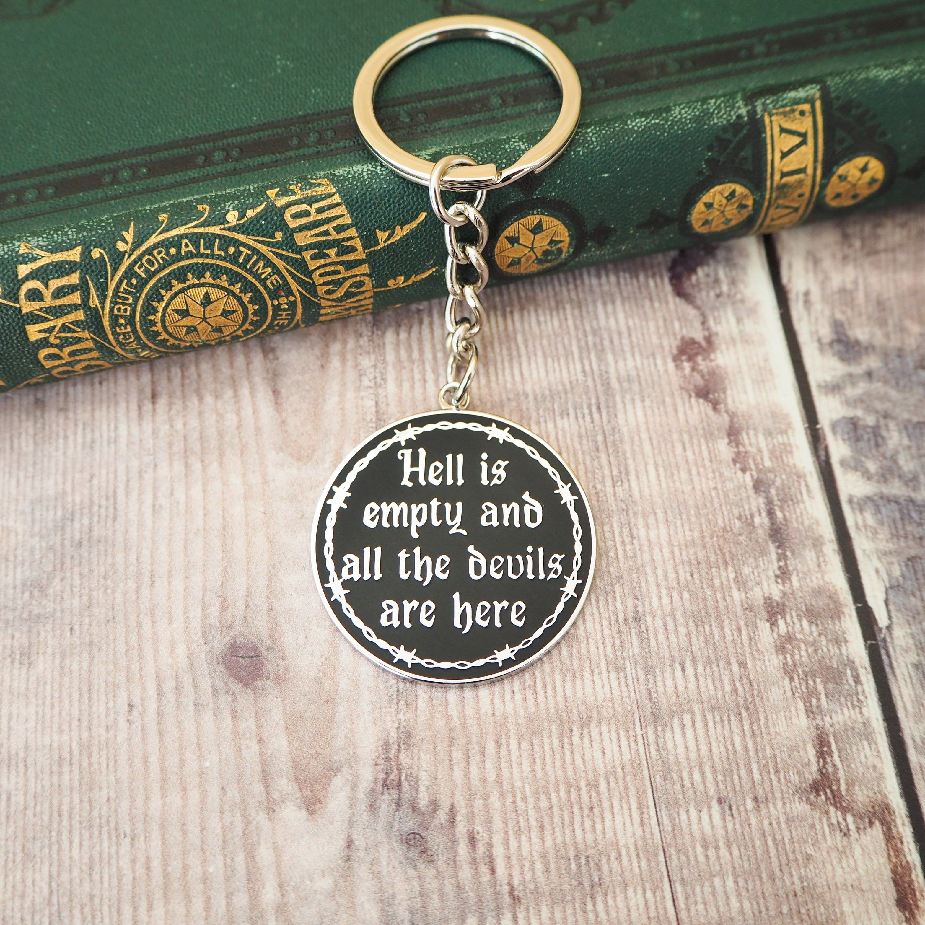 The Tempest ‘Hell Is Empty’ Keyring - Shakespeare’s Tragedies Collection