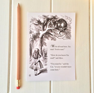 Alice In Wonderland Postcard - Literary Emporium 