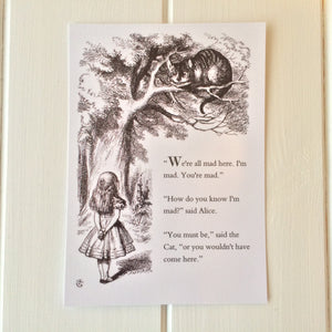 Alice In Wonderland Postcard - Literary Emporium 