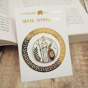 Athena Goddess of War & Wisdom Enamel Pin – Greek Mythology Collection