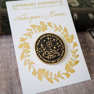Beatrice Much Ado About Nothing Enamel Pin - Shakespeare's Heroines Collection - Literary Emporium 