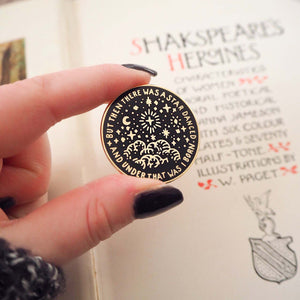 Beatrice Much Ado About Nothing Enamel Pin - Shakespeare's Heroines Collection - Literary Emporium 
