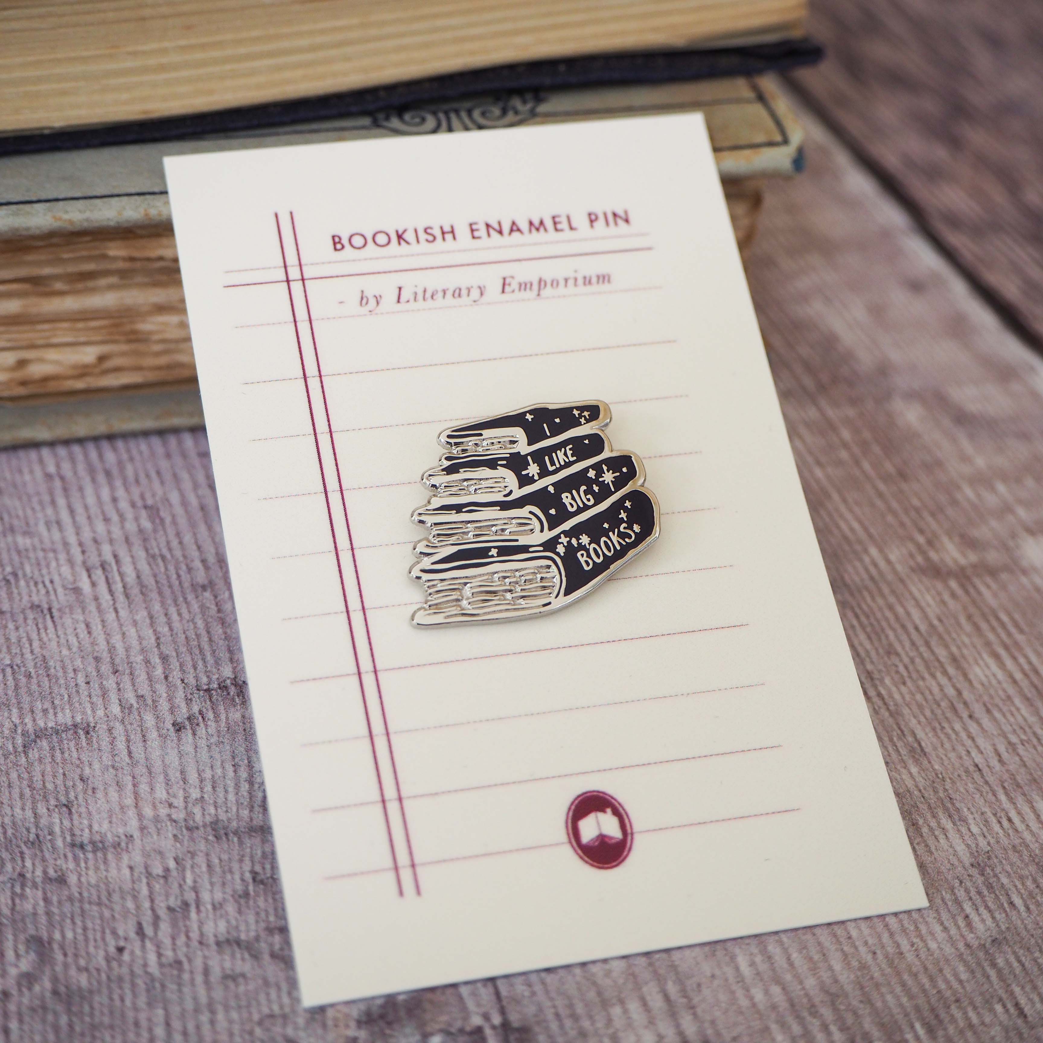 'I Like Big Books' Enamel Pin - Literary Emporium 