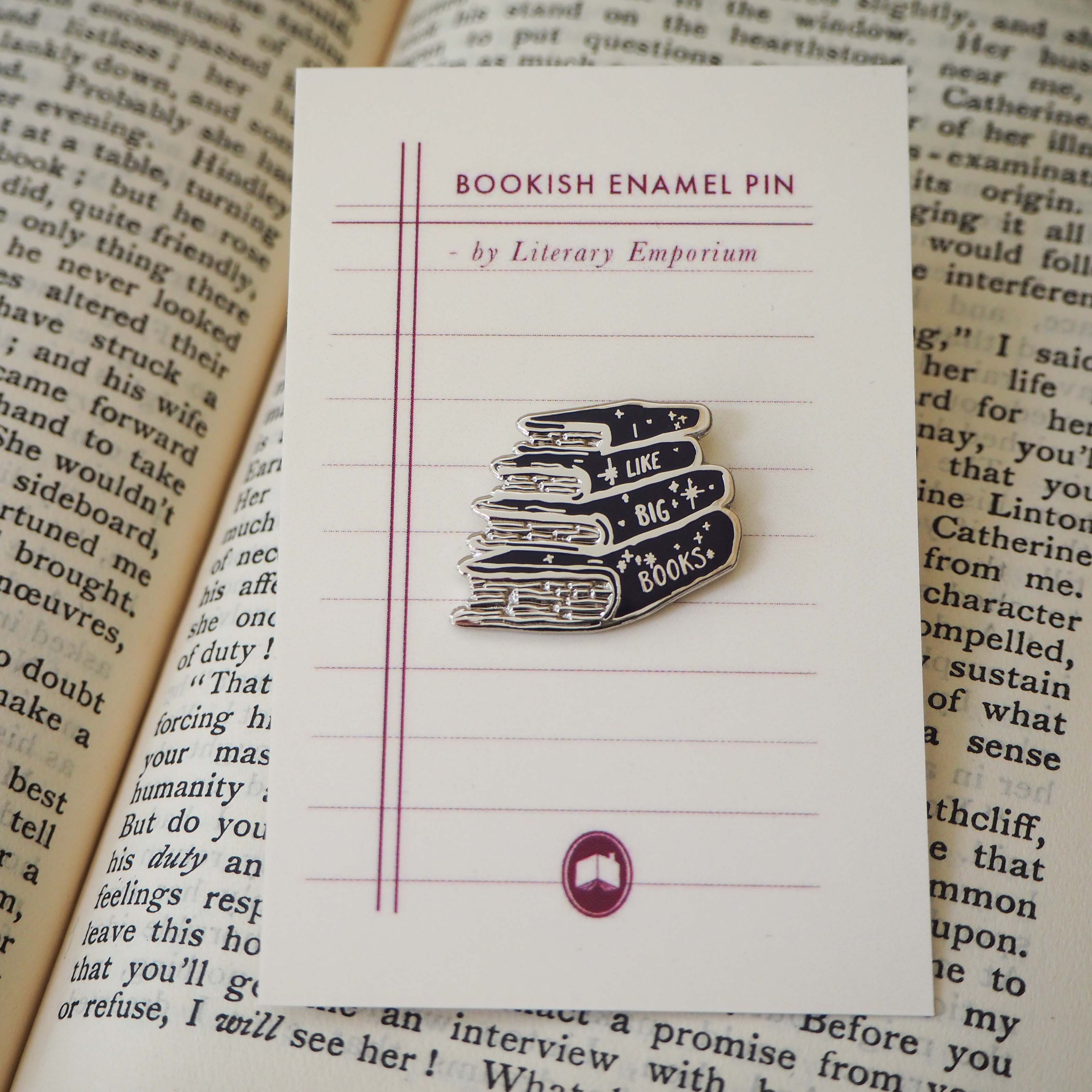 'I Like Big Books' Enamel Pin - Literary Emporium 