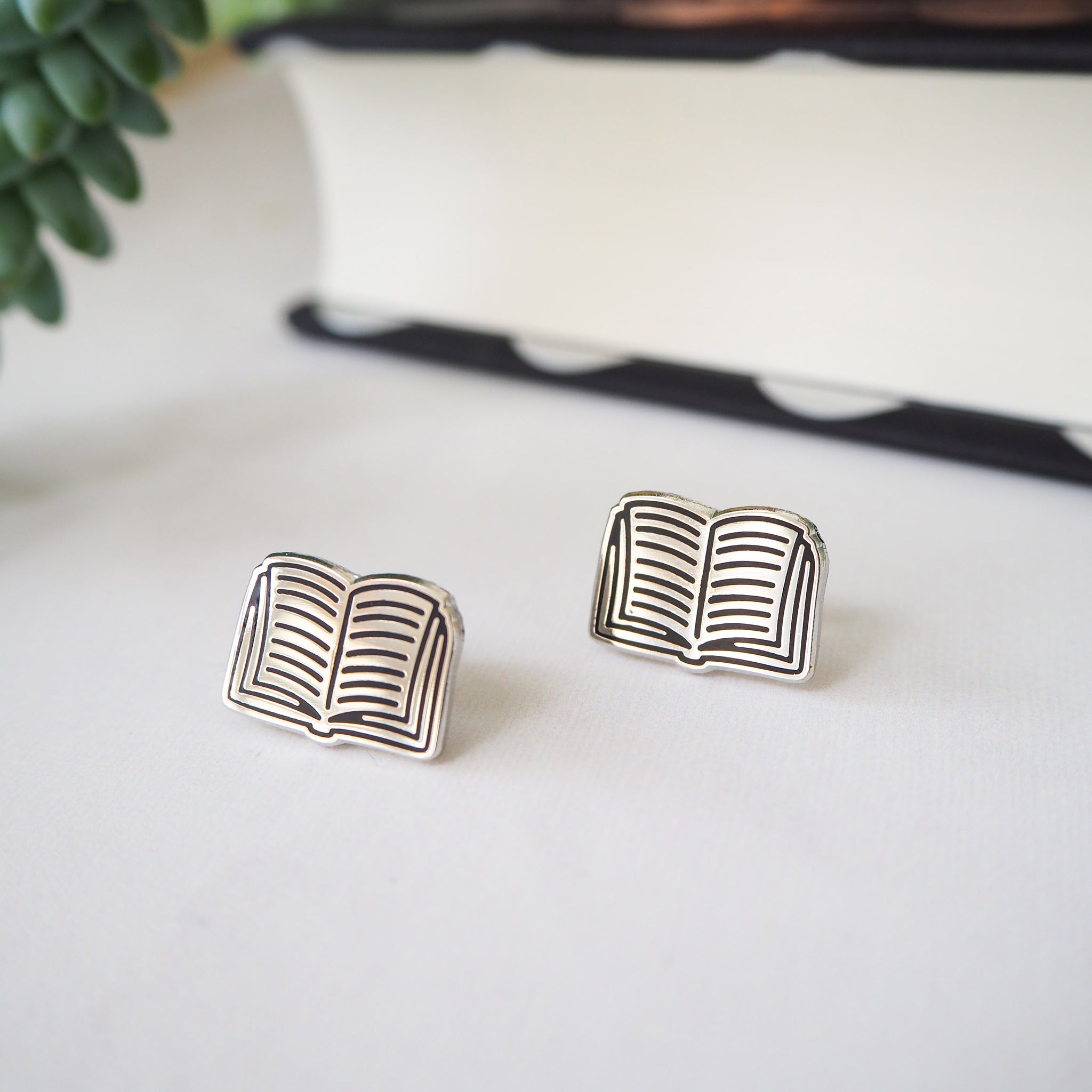 Book Stud Earrings Jewellery Gift for Book Lover Literary Emporium Ltd