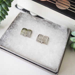 Book Stud Earrings - Literary Emporium 