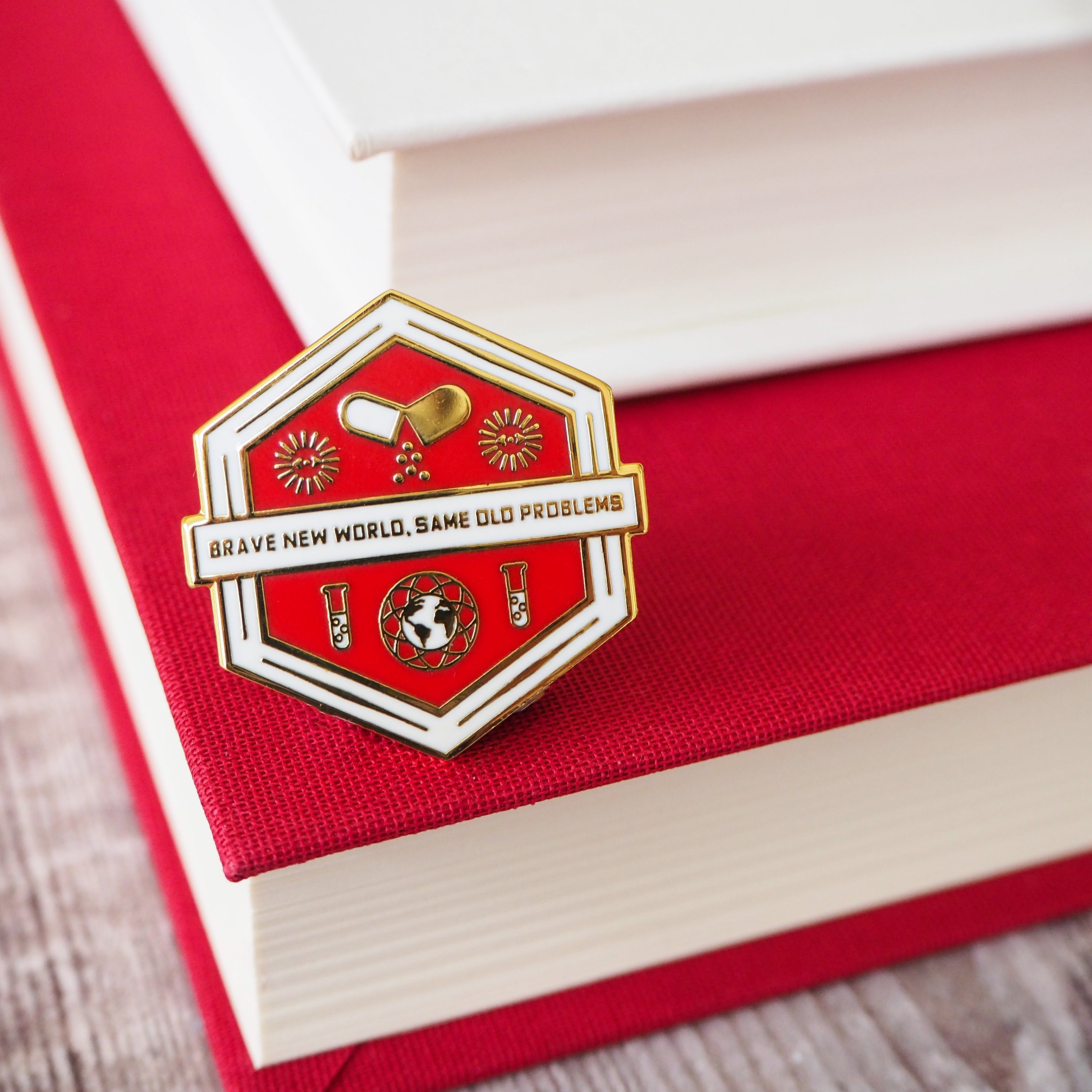 Brave New World Enamel Pin - Dystopian Collection