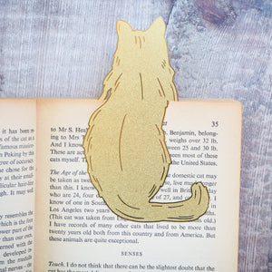 Cat Brass Bookmark