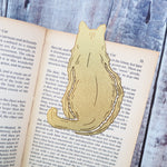 Cat Brass Bookmark