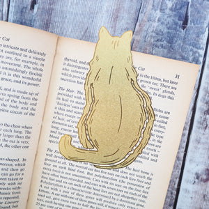 Cat Brass Bookmark
