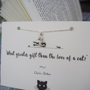Charles Dickens Cat Lover Necklace - Literary Emporium 