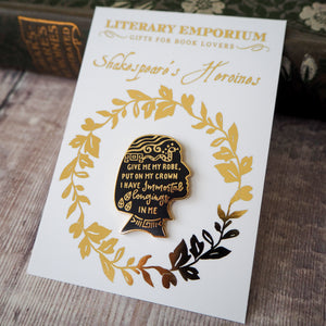 Cleopatra Enamel Pin - Shakespeare's Heroines Collection - Literary Emporium 