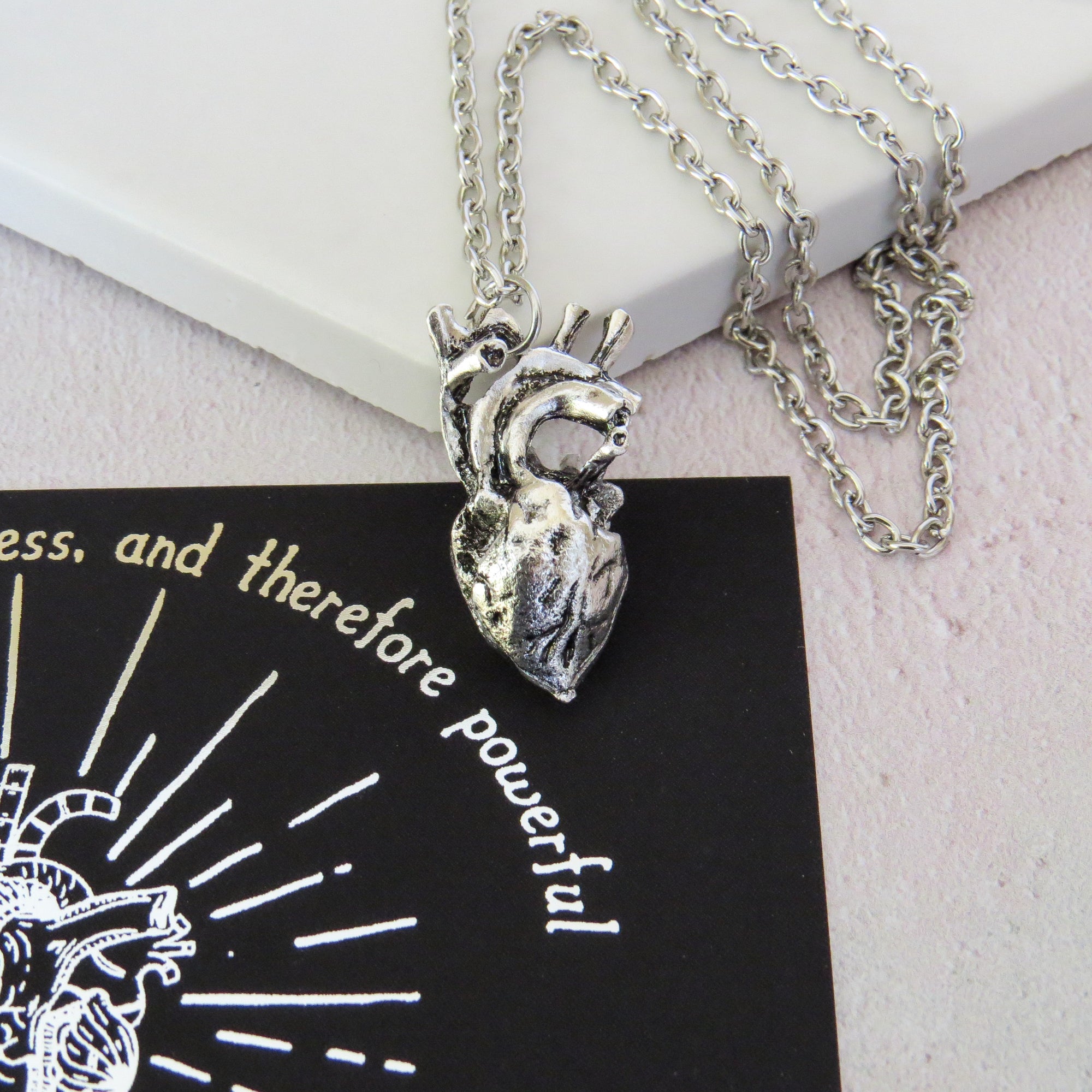 Frankenstein Anatomical Heart Necklace - Gothic Literature Collection - Literary Emporium 