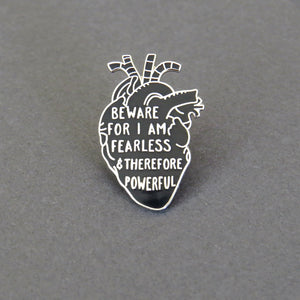 Frankenstein Anatomical Heart Enamel Pin - Gothic Literature Collection - Literary Emporium 