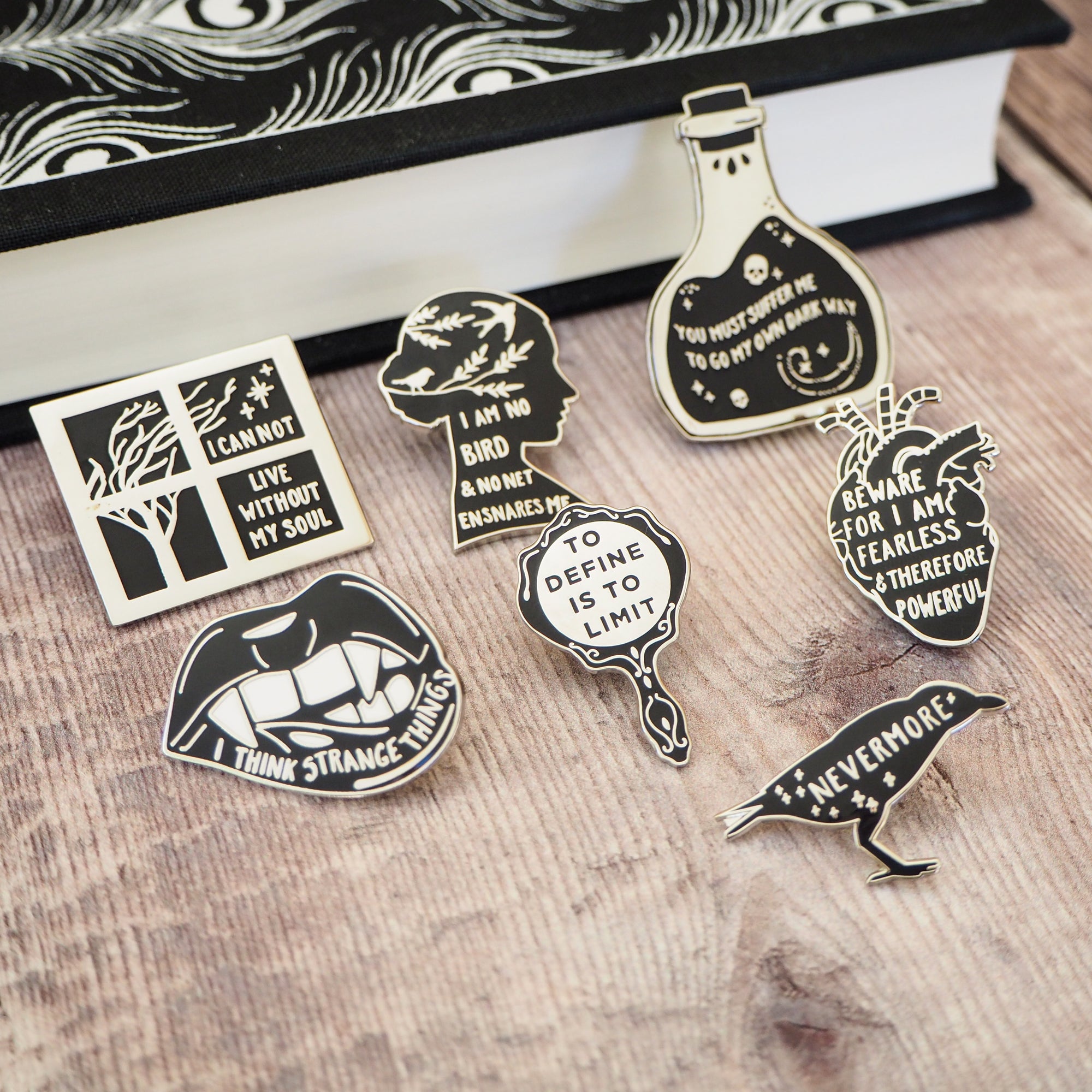 Gothic Literature Enamel Pin Set - Gothic Literature Collection