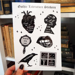 Gothic Literature Vinyl Sticker Sheet - Literary Emporium 