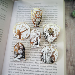 Greek Mythology Enamel Pin Set - Unique Literary Gift for Book Lover