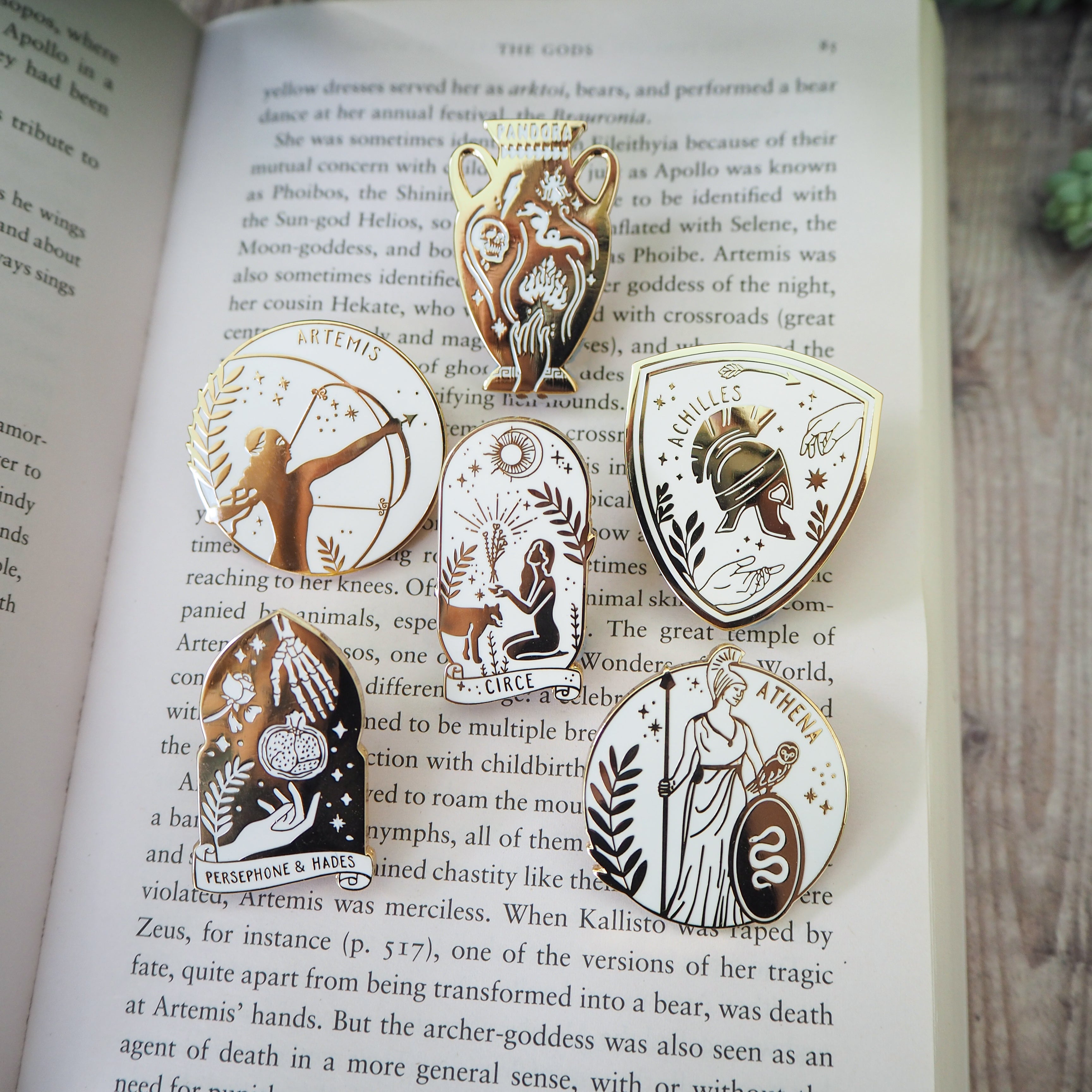 Greek Mythology Enamel Pin Set - Unique Literary Gift for Book Lover