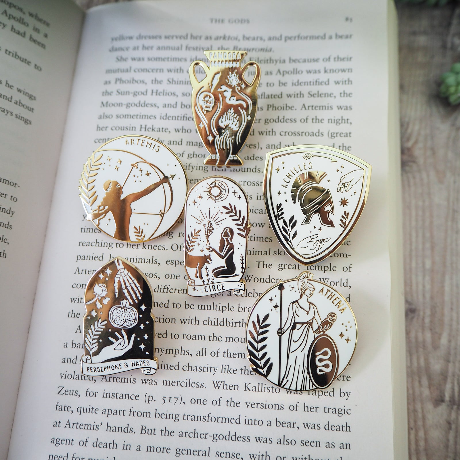 Greek Mythology Enamel Pin Set