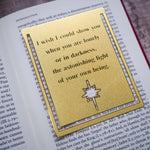 Inspiring Quote Brass Bookmark - Hafiz of Shiraz - Literary Emporium 
