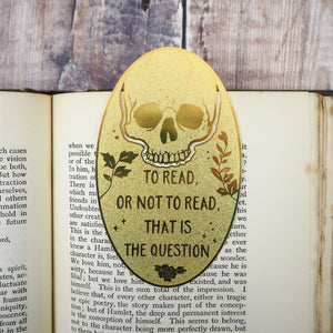 Hamlet Skull Brass Bookmark