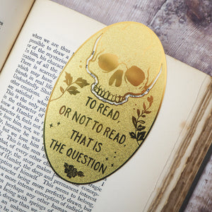 Hamlet Skull Brass Bookmark