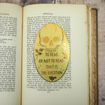 Hamlet Skull Brass Bookmark