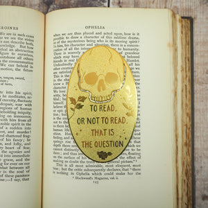 Hamlet Skull Brass Bookmark