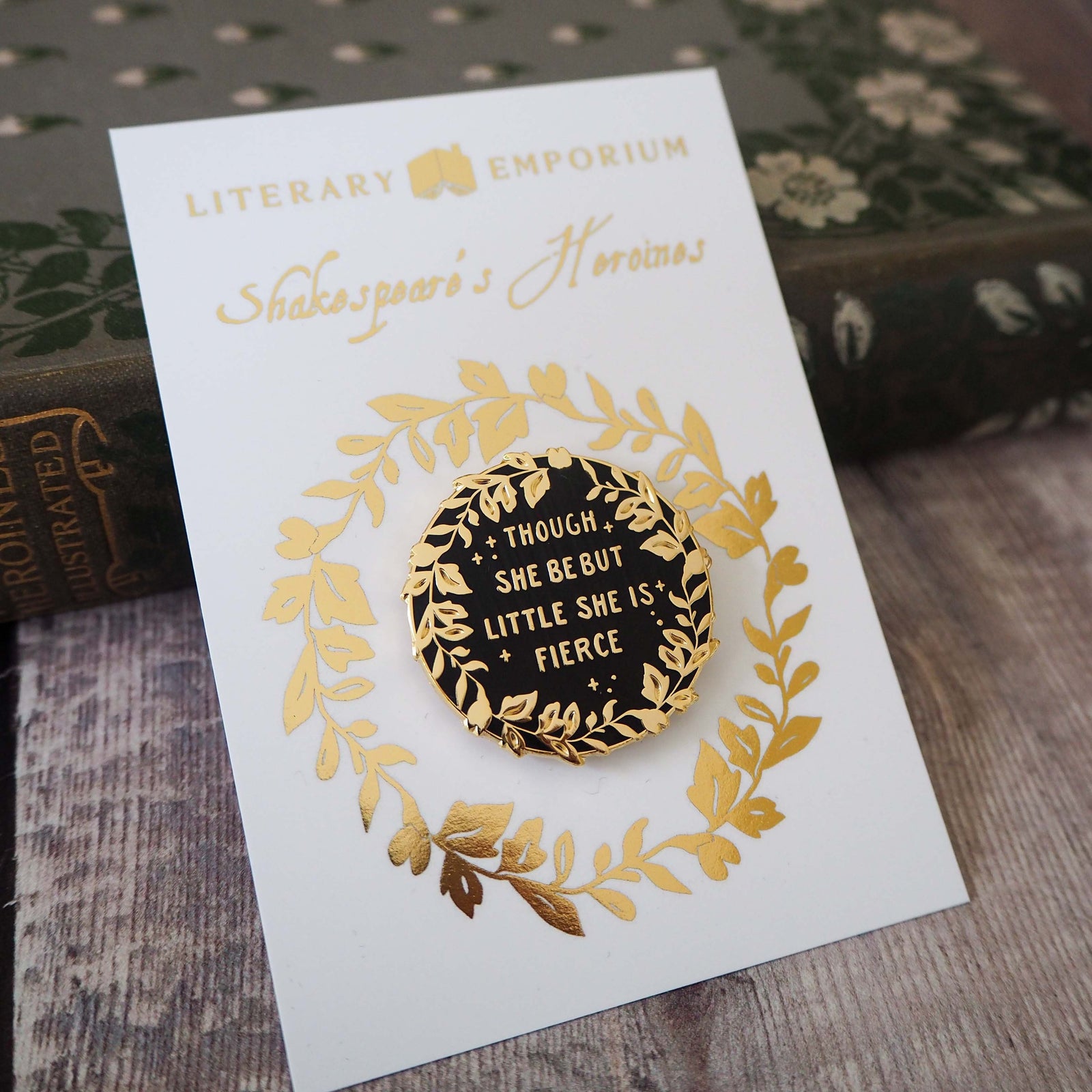Hermia 'Little but Fierce' Enamel Pin - Shakespeare's Heroines Collection - Literary Emporium 
