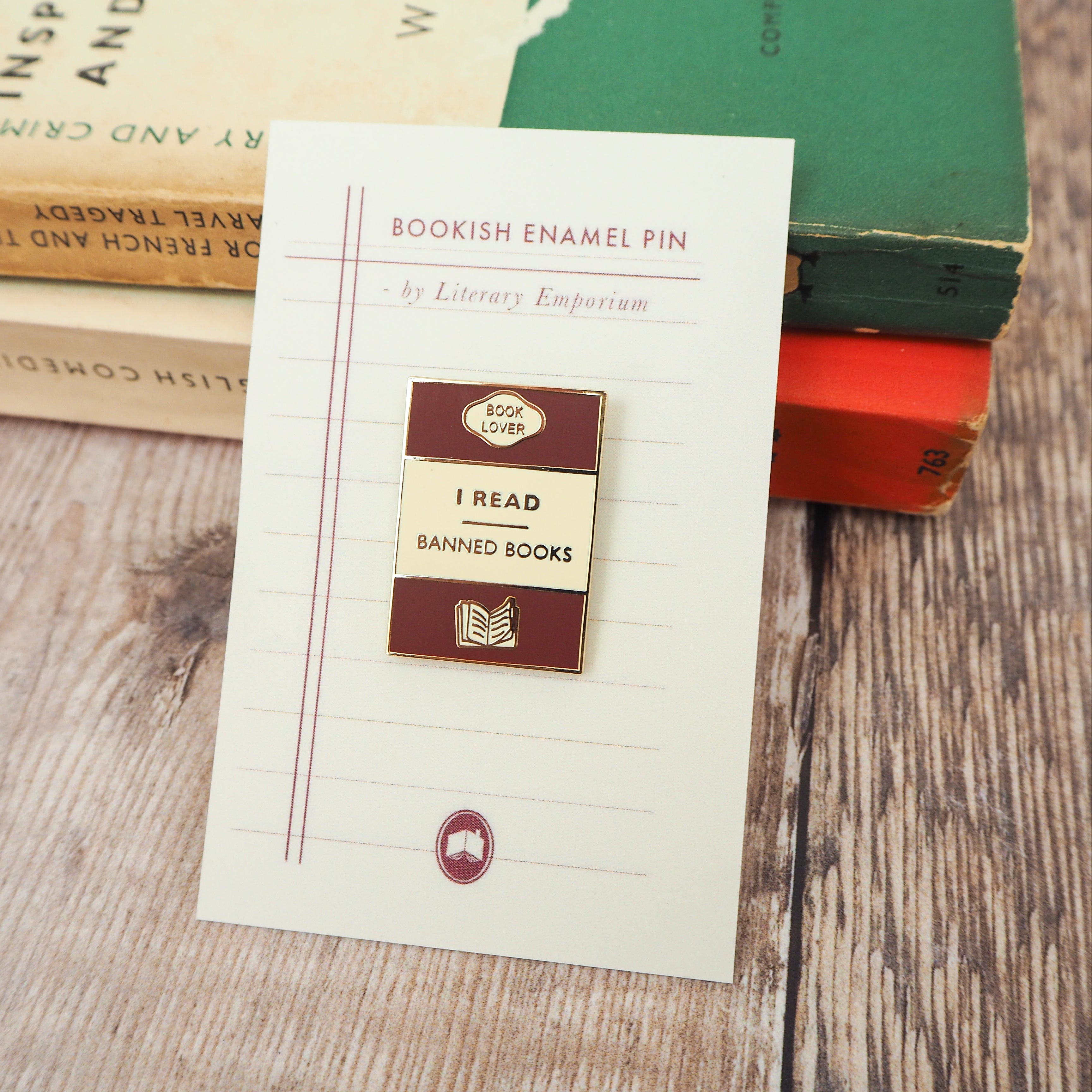 'I Read Banned Books' Enamel Pin