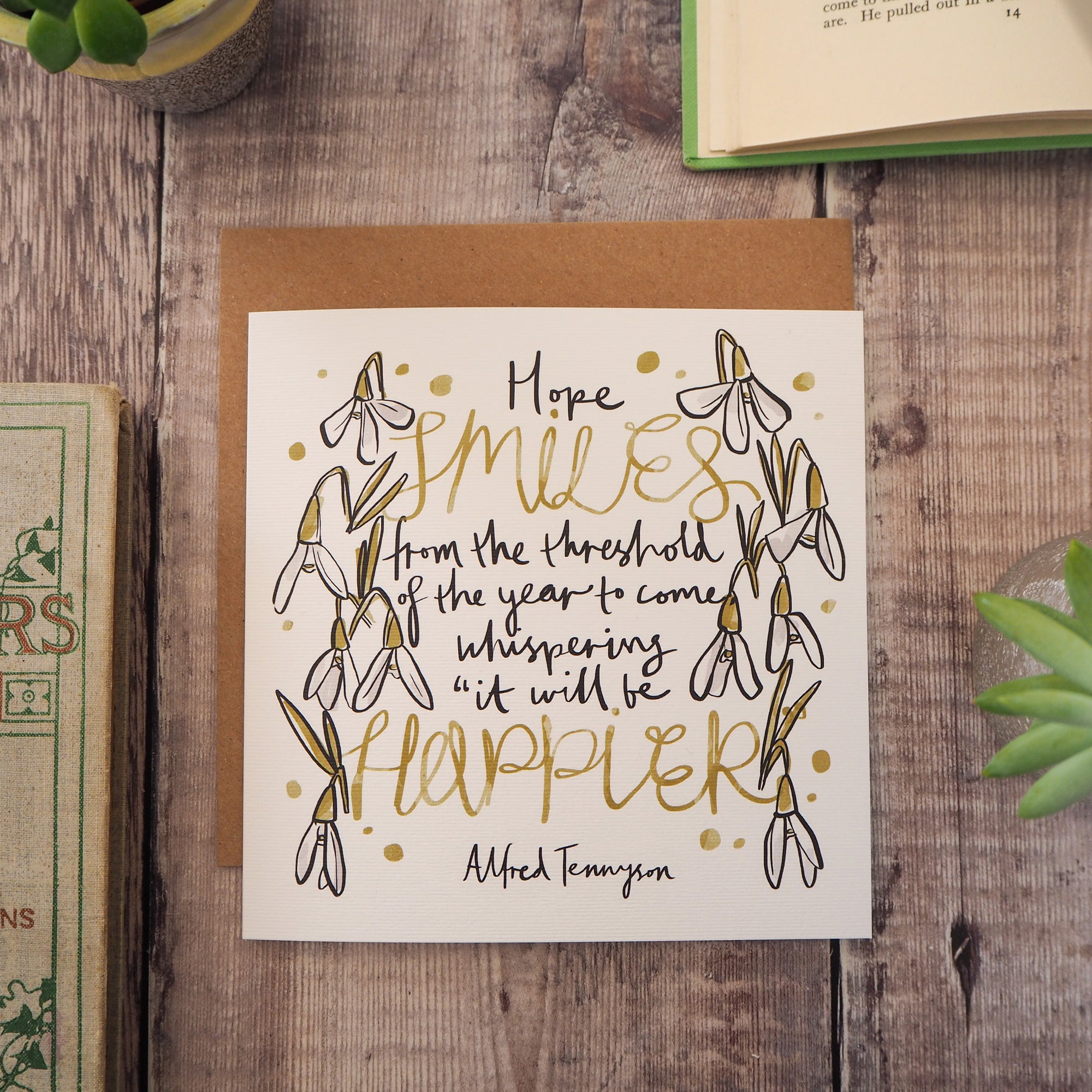 Literary Quote New Year Card