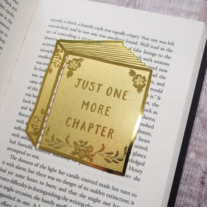 'Just One More Chapter' Brass Bookmark