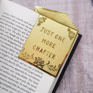 'Just One More Chapter' Brass Bookmark