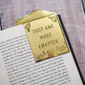 'Just One More Chapter' Brass Bookmark