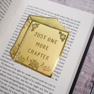 'Just One More Chapter' Brass Bookmark