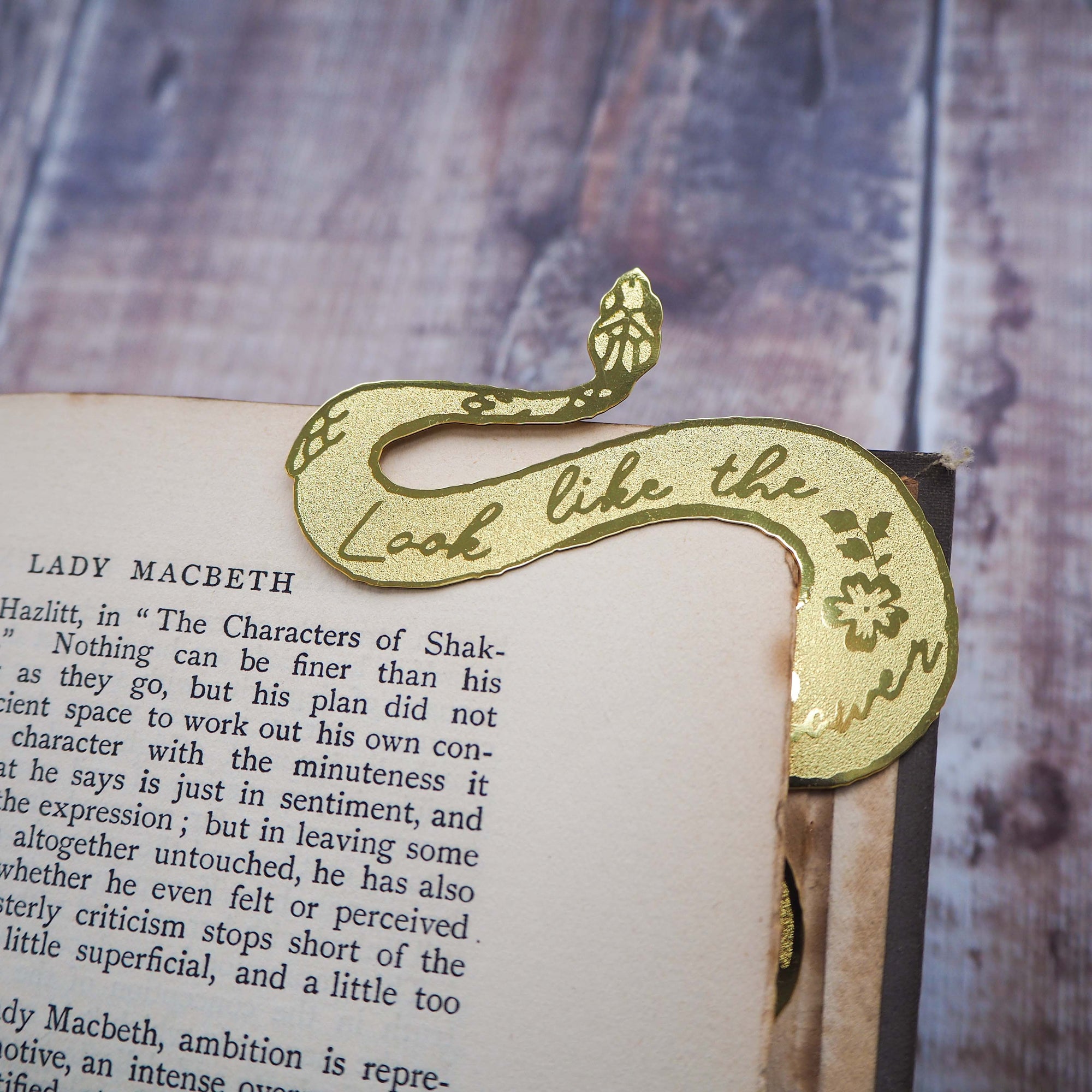 Lady Macbeth Brass Bookmark - Literary Emporium 