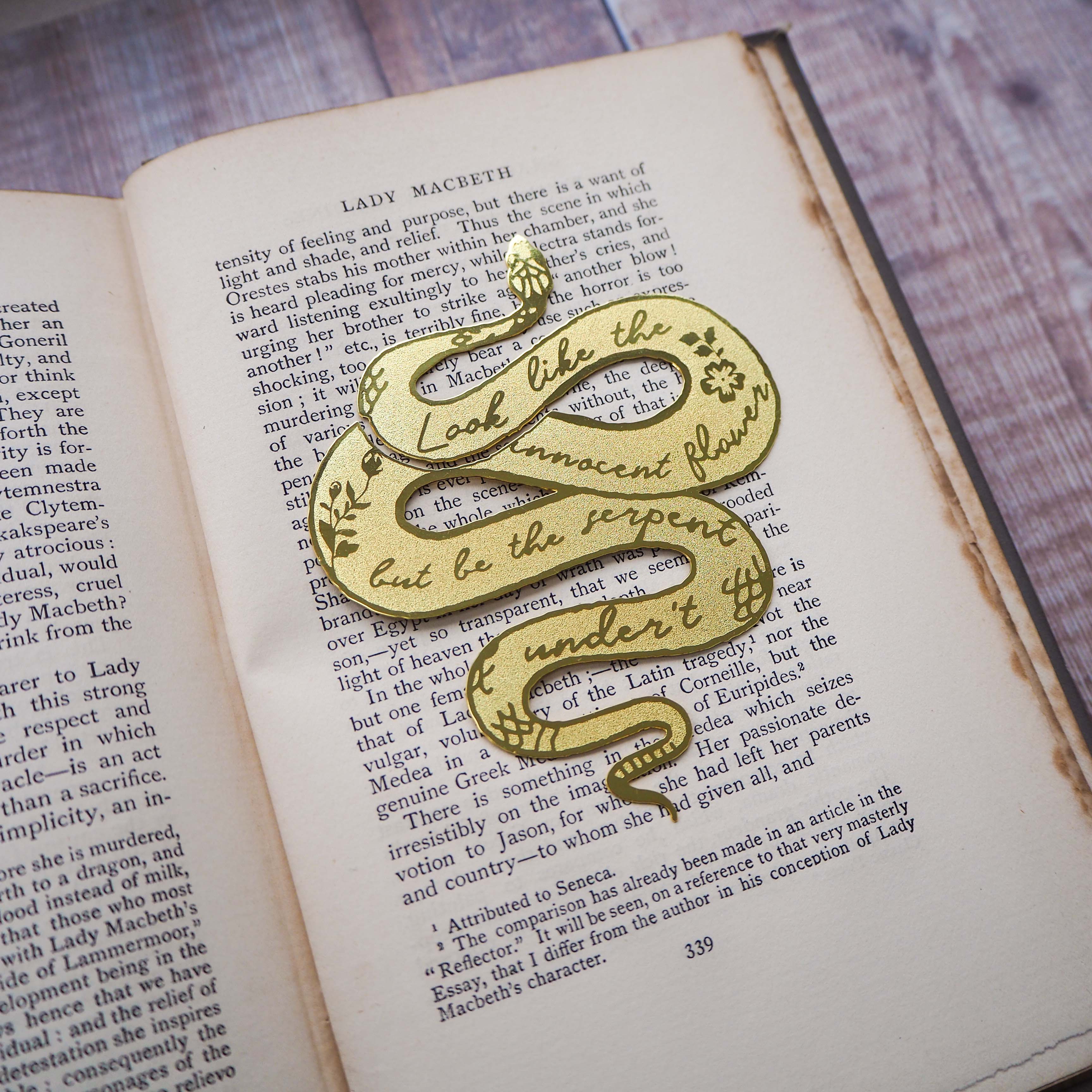Lady Macbeth Brass Bookmark - Literary Emporium 