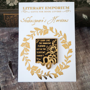 Lady Macbeth Enamel Pin - Shakespeare's Heroines Collection - Literary Emporium 