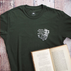 Lady Macbeth Green Serpent T-Shirt- Shakespeare's Heroines Collection - Literary Emporium 