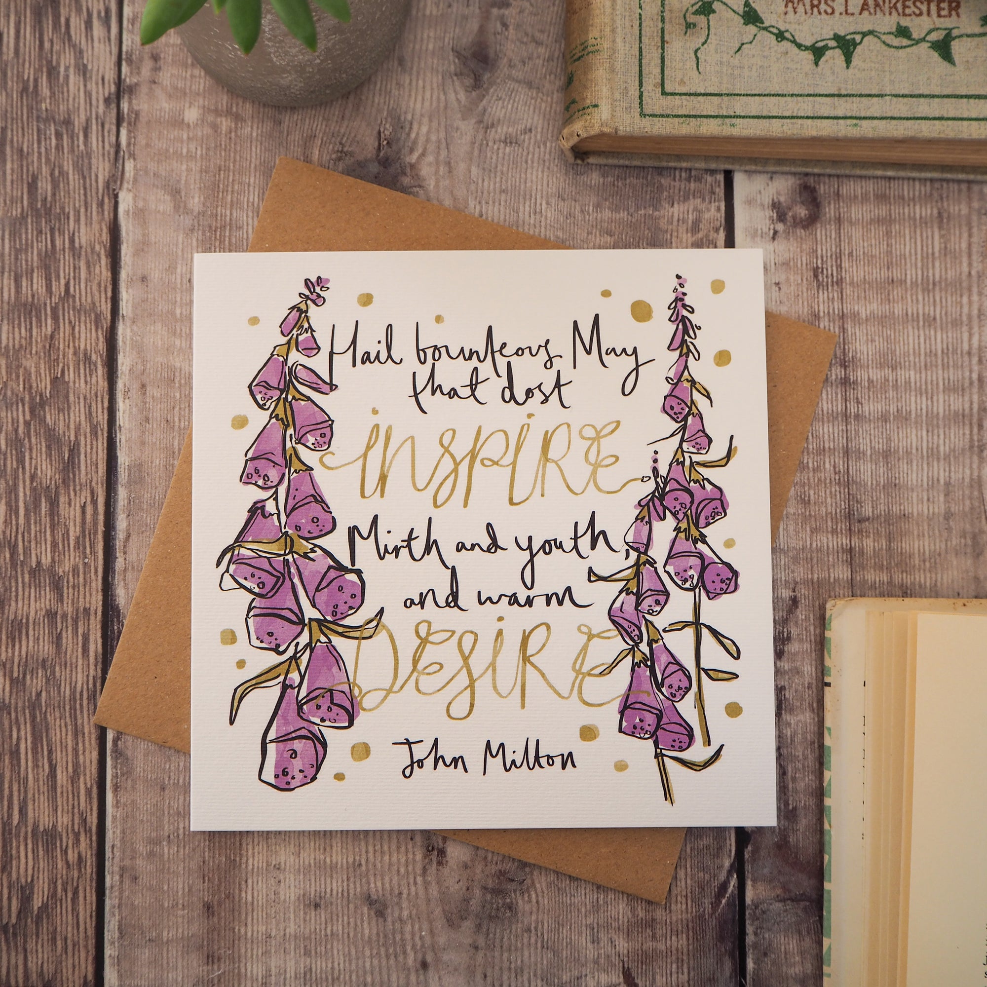 Literary Quote May Birthday Card - Literary Emporium 