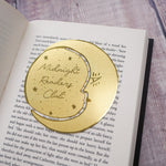 'Midnight Readers Club' Moon Brass Bookmark