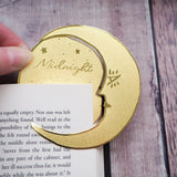 'Midnight Readers Club' Moon Brass Bookmark