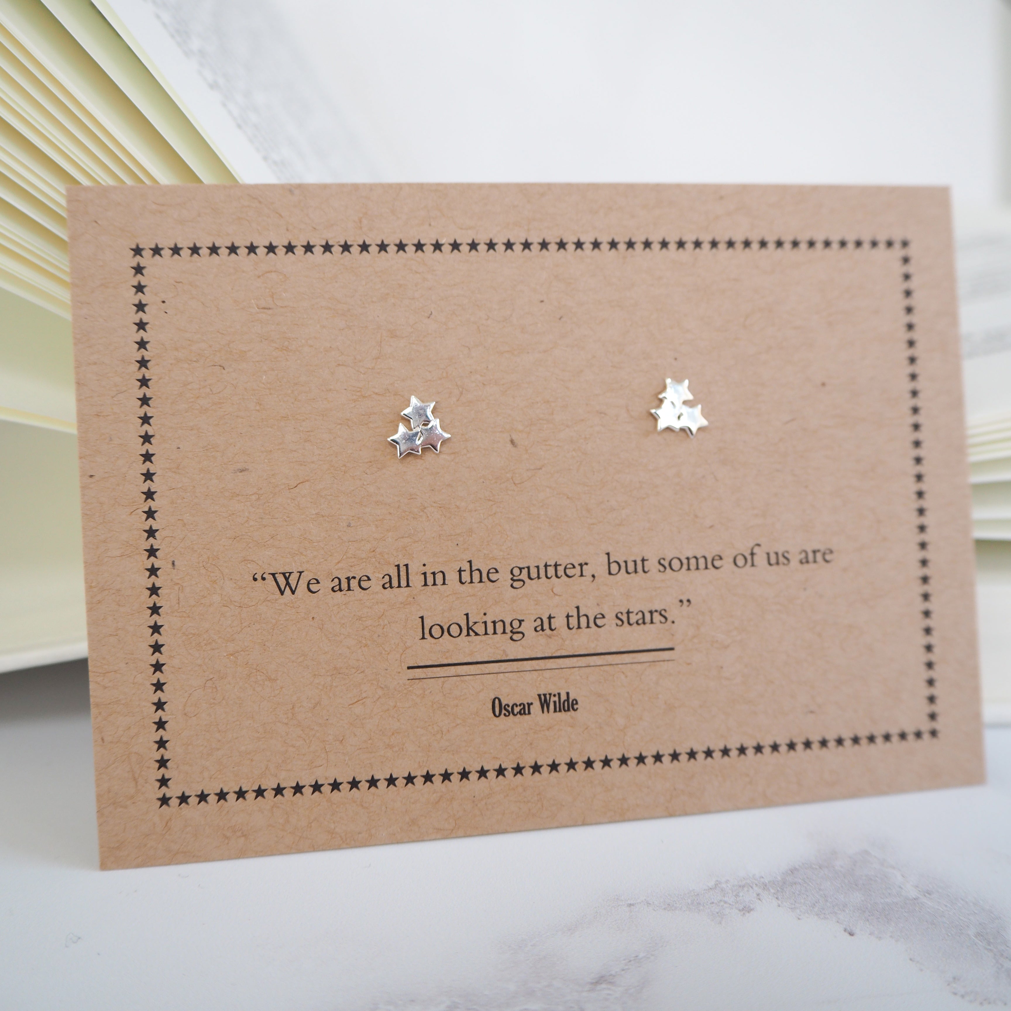 Oscar Wilde Star Earrings - Literary Emporium 