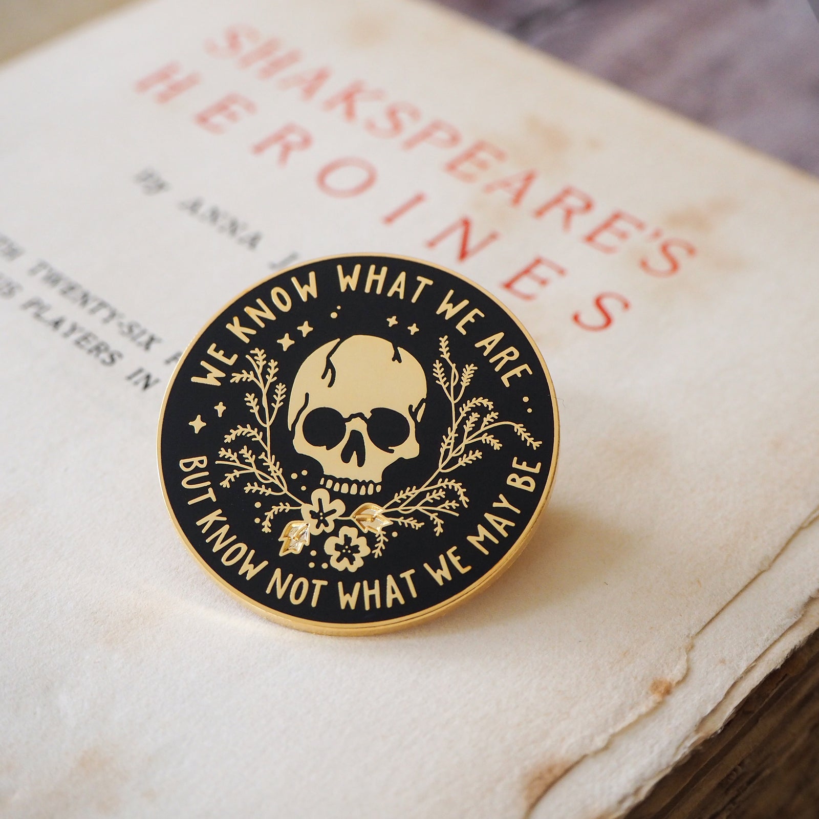 Ophelia Enamel Pin - Shakespeare's Heroines Collection - Literary Emporium 