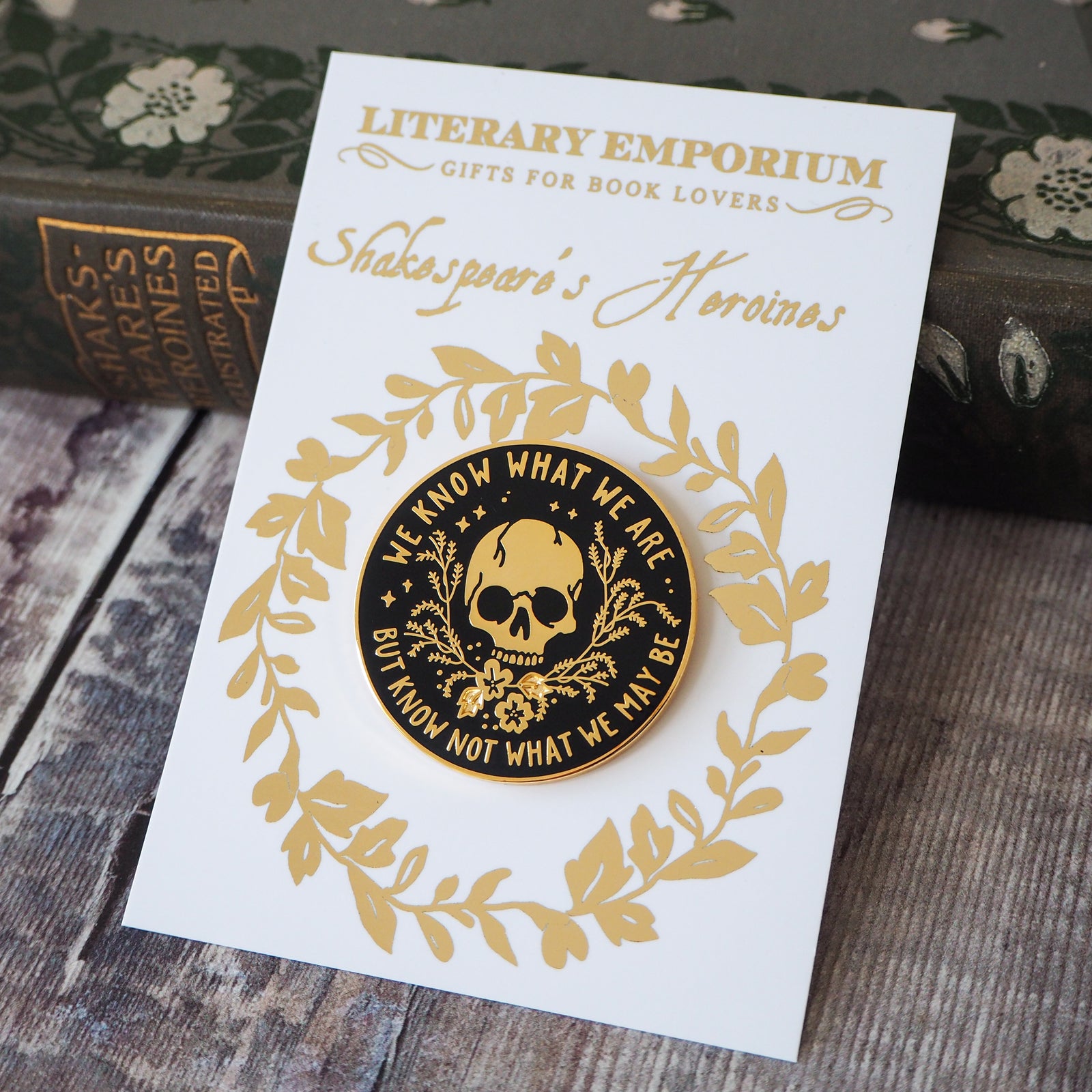 Ophelia Enamel Pin - Shakespeare's Heroines Collection - Literary Emporium 
